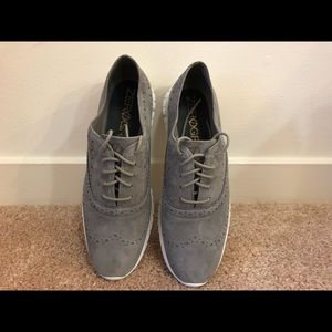Cole Haan Gray Oxford Shoes, Size 8